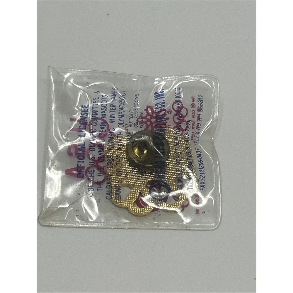 Vintage USA Olympic Rings Hertz Sponsor Lapel Pin Brand New In Package 1988